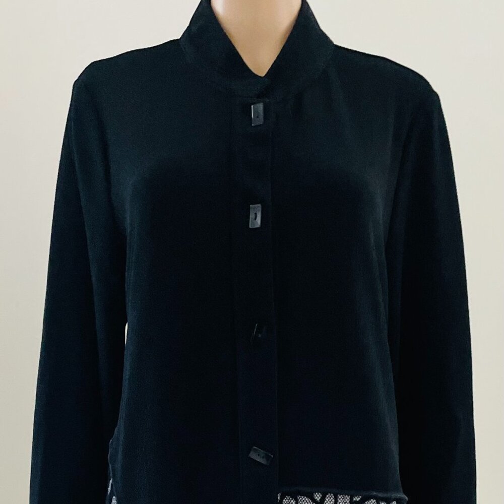 Moonlight YS Fashions Size  Medium  Art-to-Wear Charcoal Jacket Lagenlook